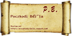 Poczkodi Béla névjegykártya
