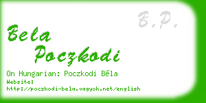bela poczkodi business card